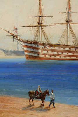 Неизвестный художник. Корабли на рейде 